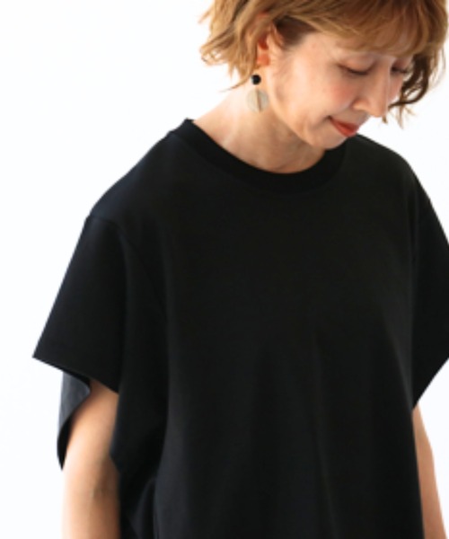 sanpo kuschel(サンポクシェル)の「とにかく涼しいTシャツトップス(Tシャツ/カットソー・レディース・ホワイト/ブラック・FREE)」の16枚目の写真
