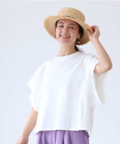 sanpo kuschel(サンポクシェル)の「とにかく涼しいTシャツトップス(Tシャツ/カットソー・レディース・ホワイト/ブラック・FREE)」の14枚目の写真