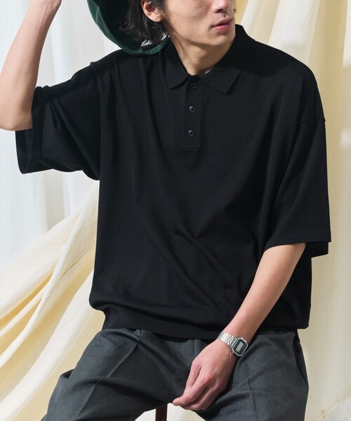 セール】限定展開 Relax Fit リラックスフィット ニットポロシャツ