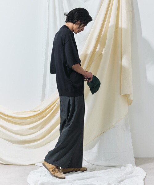 FREAK'S STORE(フリークスストア)の「限定展開 Relax Fit リラックスフィット ニットポロシャツ / 接触冷感(ポロシャツ・メンズ・ブラック/ネイビー/グレー系その他/チャコールグレー/ブラック系その他2/ブラック系その他/ベージュ・LARGE/MEDIUM/SMALL)」の19枚目の写真