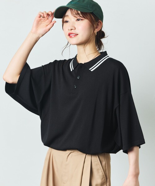 FREAK'S STORE(フリークスストア)の「限定展開 Relax Fit リラックスフィット ニットポロシャツ / 接触冷感(ポロシャツ・メンズ・ブラック/ネイビー/グレー系その他/チャコールグレー/ブラック系その他2/ブラック系その他/ベージュ・LARGE/MEDIUM/SMALL)」の21枚目の写真