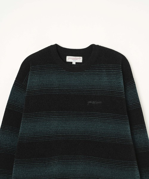 styles(スタイルス)の「YARDSALE CREW KNIT Ripple Chenille(ニット/セーター・メンズ・ブルー・L)」の2枚目の写真