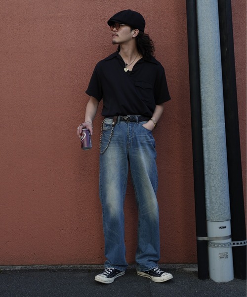 Noen(ノエン)の「レーヨンプルオーバー半袖シャツ(シャツ/ブラウス・メンズ・ブラック/ホワイト・MEDIUM/LARGE)」の19枚目の写真
