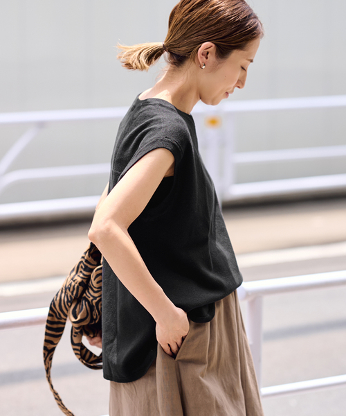 FRAMeWORK（フレームワーク）の「RAMIEコットンフルニードルプルオーバー（ニット/セーター・レディース・ホワイト/ブラウン/ブラック・FREE）」の9枚目の写真