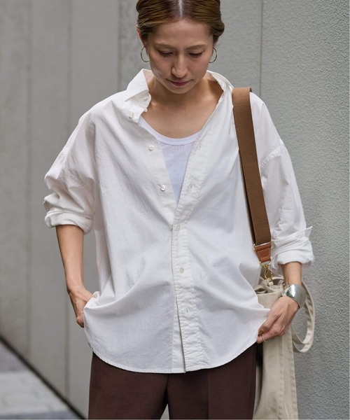 FRAMeWORK（フレームワーク）の「≪追加≫コットンレギュラーカラーシャツ2（シャツ/ブラウス・レディース・ピンク/ホワイト/ベージュ・FREE）」の4枚目の写真