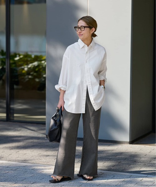 FRAMeWORK（フレームワーク）の「≪追加≫コットンレギュラーカラーシャツ2（シャツ/ブラウス・レディース・ピンク/ホワイト/ベージュ・FREE）」の5枚目の写真