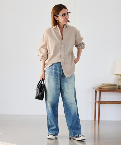 FRAMeWORK（フレームワーク）の「≪追加≫コットンレギュラーカラーシャツ2（シャツ/ブラウス・レディース・ピンク/ホワイト/ベージュ・FREE）」の10枚目の写真