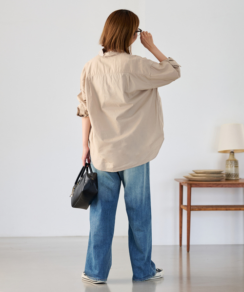 FRAMeWORK（フレームワーク）の「≪追加≫コットンレギュラーカラーシャツ2（シャツ/ブラウス・レディース・ピンク/ホワイト/ベージュ・FREE）」の12枚目の写真