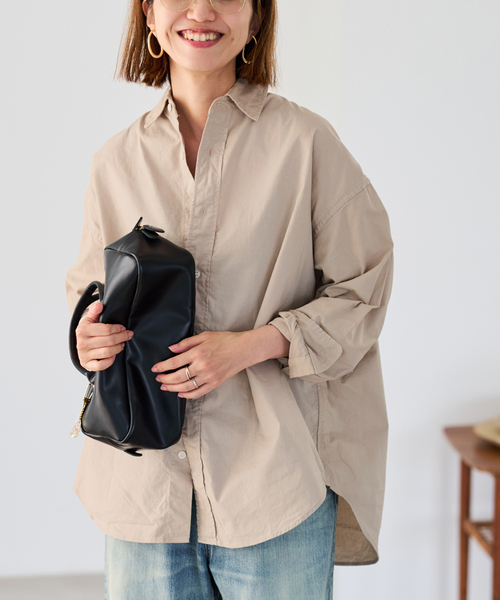 FRAMeWORK（フレームワーク）の「≪追加≫コットンレギュラーカラーシャツ2（シャツ/ブラウス・レディース・ピンク/ホワイト/ベージュ・FREE）」の13枚目の写真