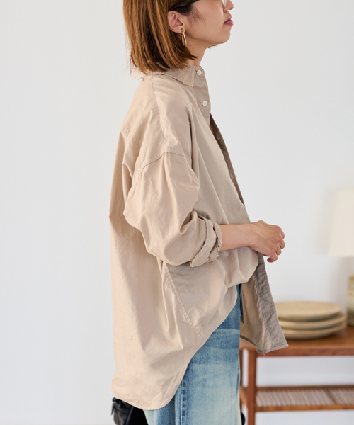 FRAMeWORK（フレームワーク）の「≪追加≫コットンレギュラーカラーシャツ2（シャツ/ブラウス・レディース・ピンク/ホワイト/ベージュ・FREE）」の15枚目の写真