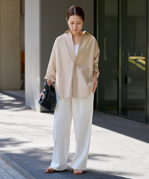 FRAMeWORK（フレームワーク）の「≪追加≫コットンレギュラーカラーシャツ2（シャツ/ブラウス・レディース・ピンク/ホワイト/ベージュ・FREE）」の17枚目の写真