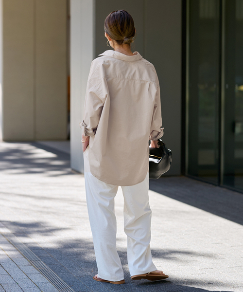 FRAMeWORK（フレームワーク）の「≪追加≫コットンレギュラーカラーシャツ2（シャツ/ブラウス・レディース・ピンク/ホワイト/ベージュ・FREE）」の19枚目の写真