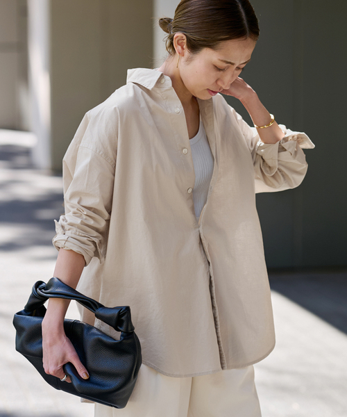 FRAMeWORK（フレームワーク）の「≪追加≫コットンレギュラーカラーシャツ2（シャツ/ブラウス・レディース・ピンク/ホワイト/ベージュ・FREE）」の22枚目の写真