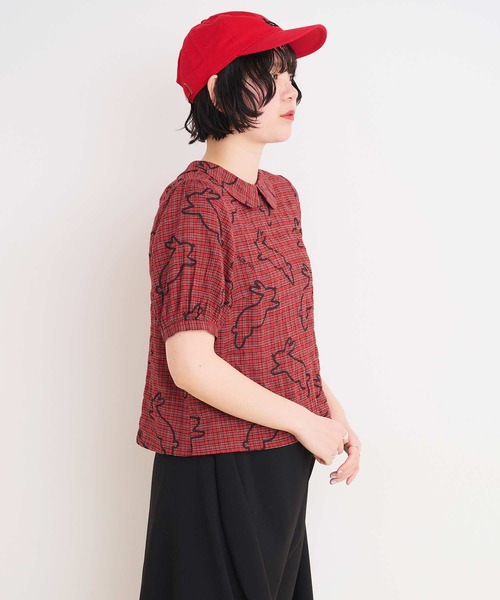 I am I in fact...(アイアムアイインファクト)の「●run rabbit 丸襟ブラウス(シャツ/ブラウス・レディース・グリーン/レッド・FREE)」の13枚目の写真