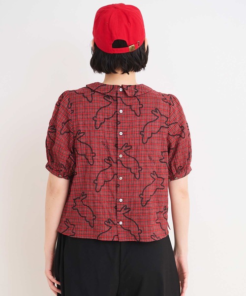 I am I in fact...(アイアムアイインファクト)の「●run rabbit 丸襟ブラウス(シャツ/ブラウス・レディース・グリーン/レッド・FREE)」の5枚目の写真