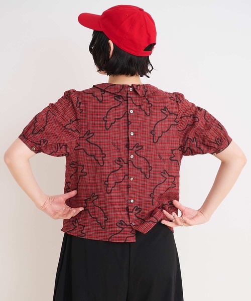 I am I in fact...(アイアムアイインファクト)の「●run rabbit 丸襟ブラウス(シャツ/ブラウス・レディース・グリーン/レッド・FREE)」の6枚目の写真