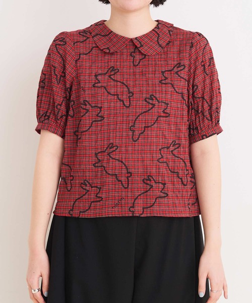 I am I in fact...(アイアムアイインファクト)の「●run rabbit 丸襟ブラウス(シャツ/ブラウス・レディース・グリーン/レッド・FREE)」の12枚目の写真