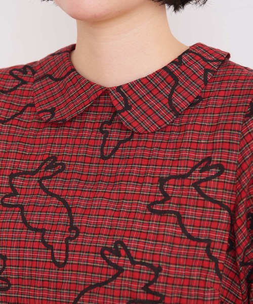 I am I in fact...(アイアムアイインファクト)の「●run rabbit 丸襟ブラウス(シャツ/ブラウス・レディース・グリーン/レッド・FREE)」の3枚目の写真