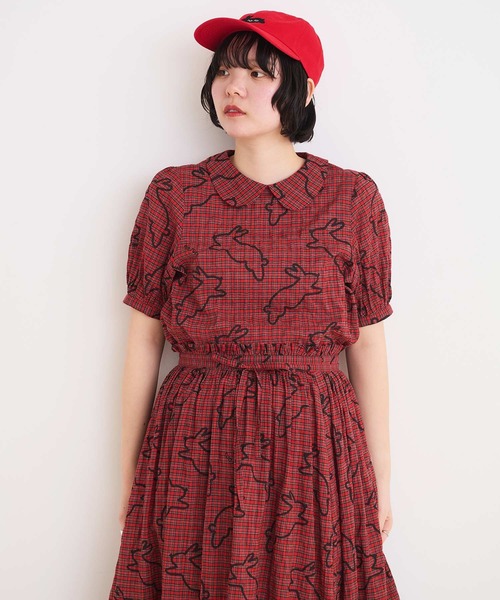 I am I in fact...(アイアムアイインファクト)の「●run rabbit 丸襟ブラウス(シャツ/ブラウス・レディース・グリーン/レッド・FREE)」の20枚目の写真