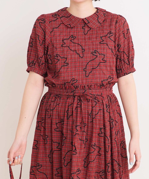 I am I in fact...(アイアムアイインファクト)の「●run rabbit 丸襟ブラウス(シャツ/ブラウス・レディース・グリーン/レッド・FREE)」の21枚目の写真