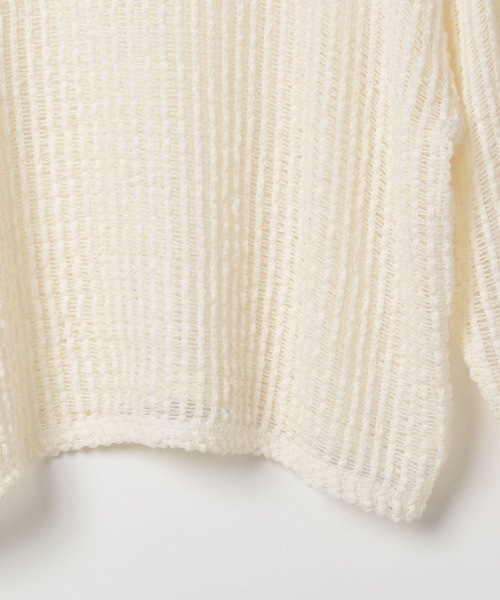 BAYFLOW（ベイフロー）の「リラックスメッシュプルオーバー（Tシャツ/カットソー・レディース・グリーン/チャコール/オフホワイト・FREE）」の18枚目の写真