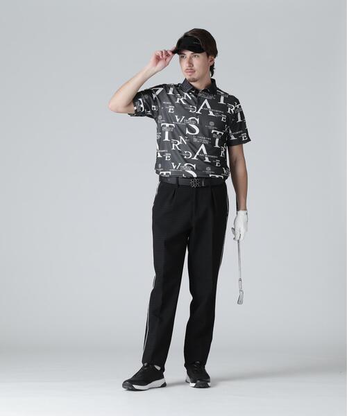 St ANDREWS(セントアンドリュース)の「【St ANDREWS】コンセプト柄ジャガード半袖シャツ (MENS)(ポロシャツ・メンズ・ホワイト/ブラック・L/M)」の4枚目の写真