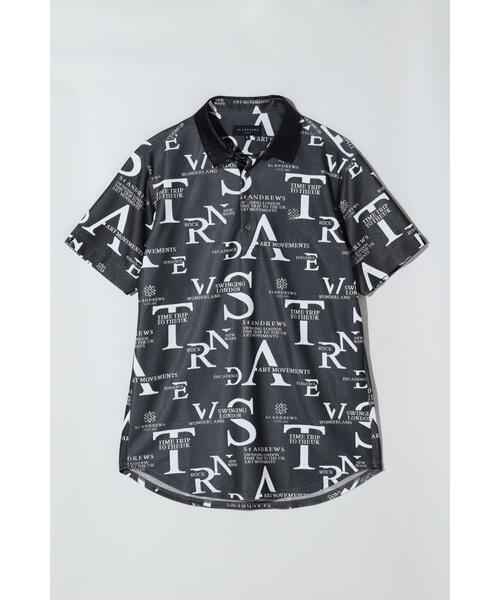 St ANDREWS(セントアンドリュース)の「【St ANDREWS】コンセプト柄ジャガード半袖シャツ (MENS)(ポロシャツ・メンズ・ホワイト/ブラック・L/M)」の7枚目の写真