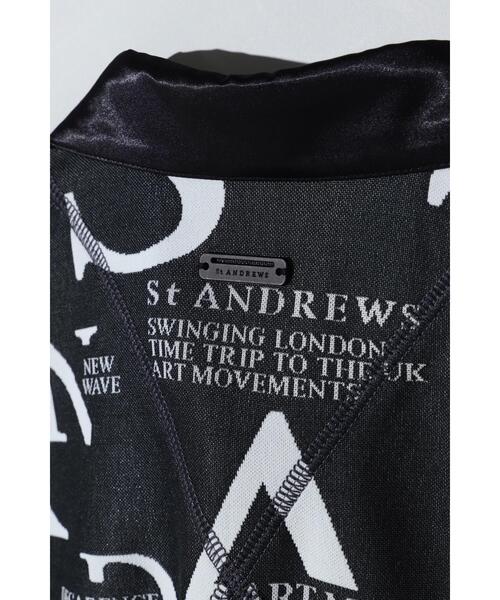 St ANDREWS(セントアンドリュース)の「【St ANDREWS】コンセプト柄ジャガード半袖シャツ (MENS)(ポロシャツ・メンズ・ホワイト/ブラック・L/M)」の9枚目の写真