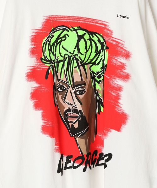 GEORGE'S（ジョージズ）の「bend(s)グラフィックロンT（Tシャツ/カットソー・メンズ・ホワイト×レッド/ホワイト×パープル/ホワイト×イエロー・MEDIUM/LARGE）」の5枚目の写真