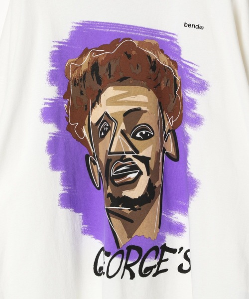 GEORGE'S（ジョージズ）の「bend(s)グラフィックロンT（Tシャツ/カットソー・メンズ・ホワイト×レッド/ホワイト×パープル/ホワイト×イエロー・MEDIUM/LARGE）」の7枚目の写真