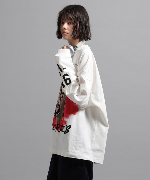 GEORGE'S（ジョージズ）の「bend(s)グラフィックロンT（Tシャツ/カットソー・メンズ・ホワイト×レッド/ホワイト×パープル/ホワイト×イエロー・MEDIUM/LARGE）」の18枚目の写真