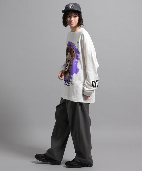 GEORGE'S（ジョージズ）の「bend(s)グラフィックロンT（Tシャツ/カットソー・メンズ・ホワイト×レッド/ホワイト×パープル/ホワイト×イエロー・MEDIUM/LARGE）」の22枚目の写真