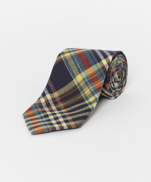URBAN RESEARCH DOORS（アーバンリサーチドアーズ）の「LIFE STYLE TAILOR　マドラスチェック柄タイ1（ネクタイ・メンズ・イエロー/グリーン/ブラウン/レッド・-）」の4枚目の写真