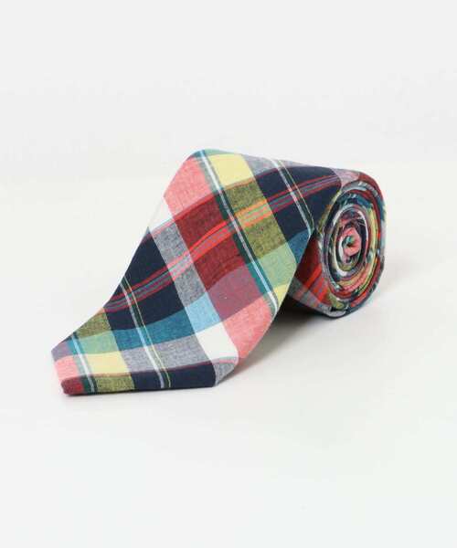 URBAN RESEARCH DOORS（アーバンリサーチドアーズ）の「LIFE STYLE TAILOR　マドラスチェック柄タイ1（ネクタイ・メンズ・イエロー/グリーン/ブラウン/レッド・-）」の5枚目の写真