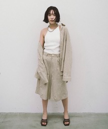 【Mikako collaboration】クラシカルチェックバミューダパンツ