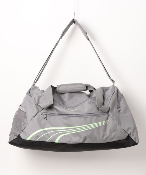 PUMA(プーマ)の「《PUMA》PUMA FUNDAMENTAL ミディアム スポーツ バッグ(ドラムバッグ・メンズ・グレー/ブラック/ダークオリーブ・フリー)」の2枚目の写真