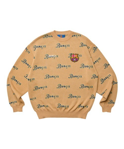 FC BARCELONA】FCバルセロナ スクリプト ロゴ セーター（ニット