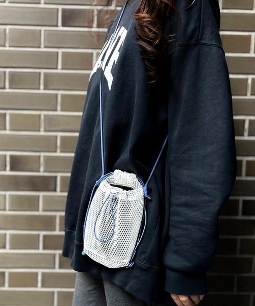 PRADA ロゴ メッシュ ショッピングバッグ トートバッグ ポーチ付 メッシュバッグ PRADA(プラダ) バッグ・カバン(レディース