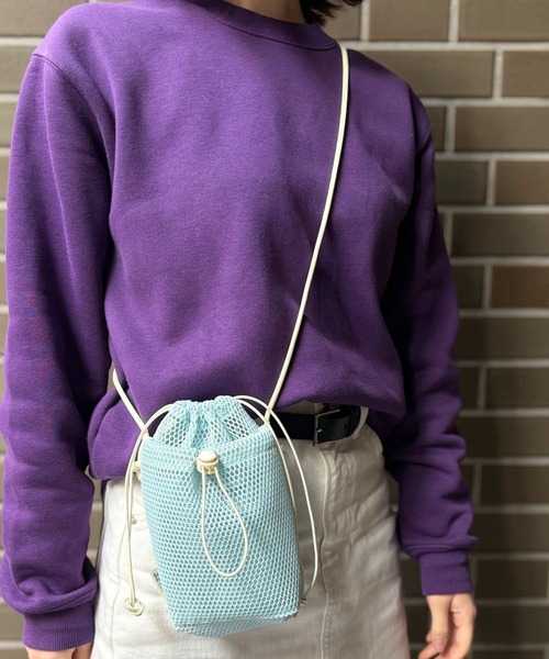 【韓国発】ポーチ付メッシュショルダーバッグ★11color スマホショルダーポーチ/メッシュコレクション（ショルダー