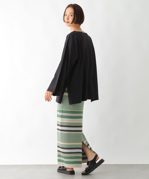 LEPSIM(レプシィム)の「ボートネックチュニック 290263(Tシャツ/カットソー・レディース・ブラック/オフホワイト/ライトピンク・FREE)」の15枚目の写真