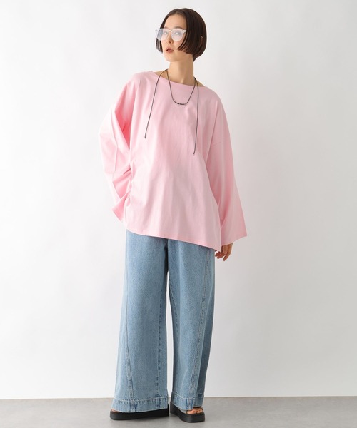 LEPSIM(レプシィム)の「ボートネックチュニック 290263(Tシャツ/カットソー・レディース・ブラック/オフホワイト/ライトピンク・FREE)」の19枚目の写真