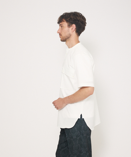 DESIGNWORKS(デザインワークス)の「【別注】:colon / コロン CSH-23 スタンドカラー 半袖 シャツ / 防シワ / 形態回復性(シャツ/ブラウス・メンズ・ホワイト・1/3/5)」の7枚目の写真