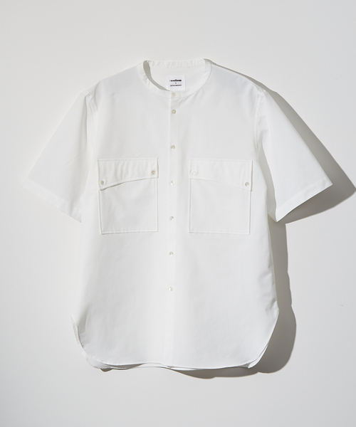 DESIGNWORKS(デザインワークス)の「【別注】:colon / コロン CSH-23 スタンドカラー 半袖 シャツ / 防シワ / 形態回復性(シャツ/ブラウス・メンズ・ホワイト・1/3/5)」の8枚目の写真