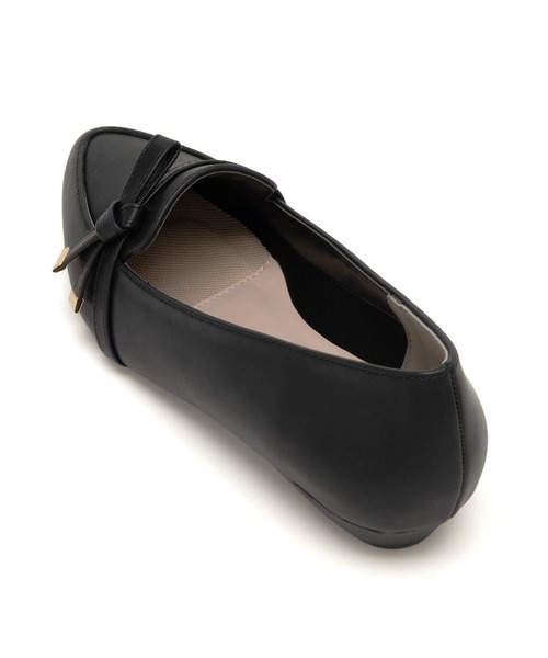 JELLY BEANS(ジェリービーンズ)の「【晴雨兼用】【防水・撥水】【生活防水】【滑りにくい】【雨の日】【通勤靴】【レイン対応】ノットリボンレインローファーパンプス(415-59161)JELLY BEANS(ジェリービーンズ)(レインシューズ・レディース・ブラック/アイボリー/グレイッシュベージュ・22.5/23/23.5/24/24.5)」の9枚目の写真