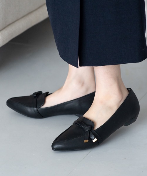 JELLY BEANS(ジェリービーンズ)の「【晴雨兼用】【防水・撥水】【生活防水】【滑りにくい】【雨の日】【通勤靴】【レイン対応】ノットリボンレインローファーパンプス(415-59161)JELLY BEANS(ジェリービーンズ)(レインシューズ・レディース・ブラック/アイボリー/グレイッシュベージュ・22.5/23/23.5/24/24.5)」の16枚目の写真