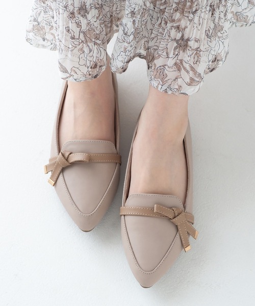 JELLY BEANS(ジェリービーンズ)の「【晴雨兼用】【防水・撥水】【生活防水】【滑りにくい】【雨の日】【通勤靴】【レイン対応】ノットリボンレインローファーパンプス(415-59161)JELLY BEANS(ジェリービーンズ)(レインシューズ・レディース・ブラック/アイボリー/グレイッシュベージュ・22.5/23/23.5/24/24.5)」の18枚目の写真