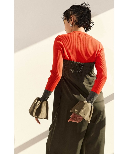 OMMO（オーエムエムオー）の「TUCK BUSTIER ALL IN ONE（つなぎ/オールインワン・レディース・ブラック/カーキ・MEDIUM/SMALL）」の8枚目の写真