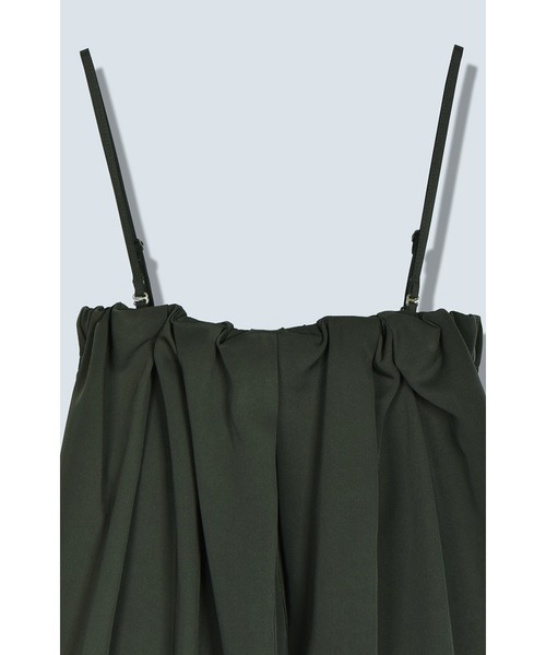 OMMO（オーエムエムオー）の「TUCK BUSTIER ALL IN ONE（つなぎ/オールインワン・レディース・ブラック/カーキ・MEDIUM/SMALL）」の11枚目の写真