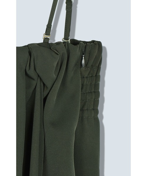 OMMO（オーエムエムオー）の「TUCK BUSTIER ALL IN ONE（つなぎ/オールインワン・レディース・ブラック/カーキ・MEDIUM/SMALL）」の13枚目の写真