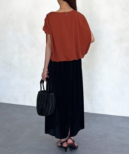 Chez toi（シェトワ）の「プリーツナロースカート（スカート・レディース・ベージュ/オレンジ/カーキ/ブルー/ブラック・FREE）」の20枚目の写真